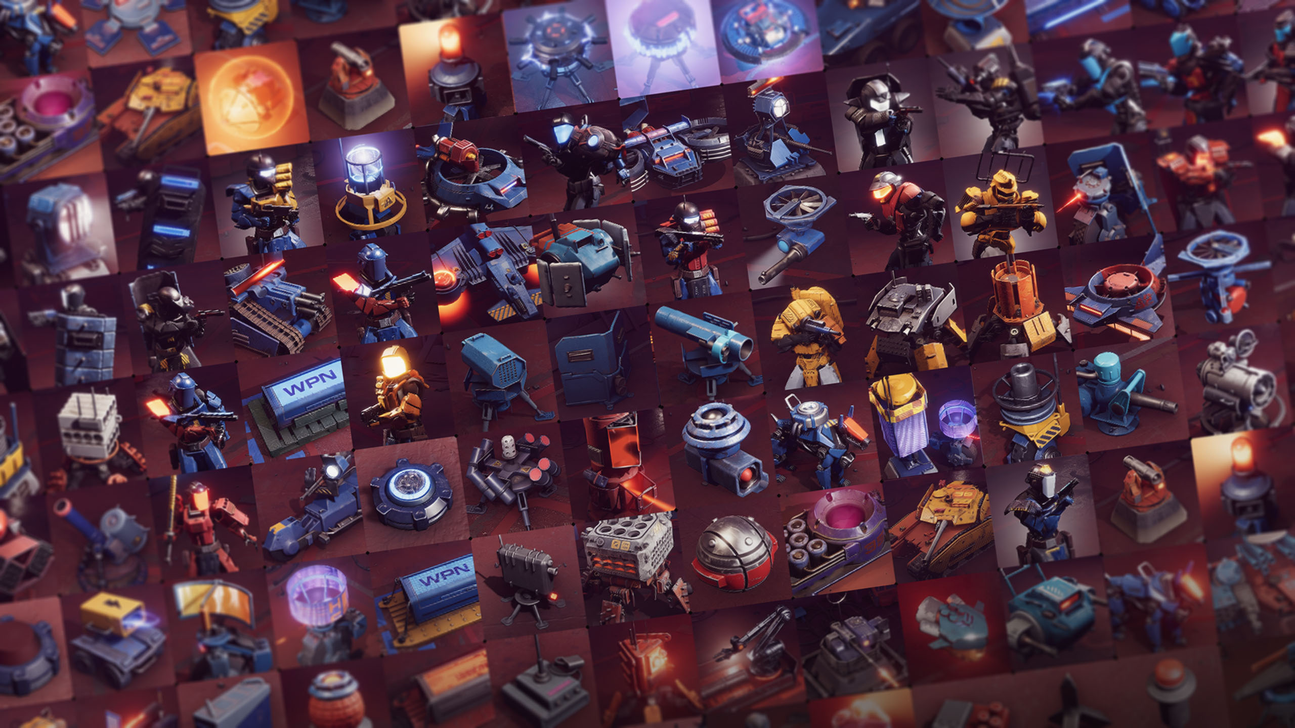 A broad collection of SYNTHETIK factions, units, structures and equipment
